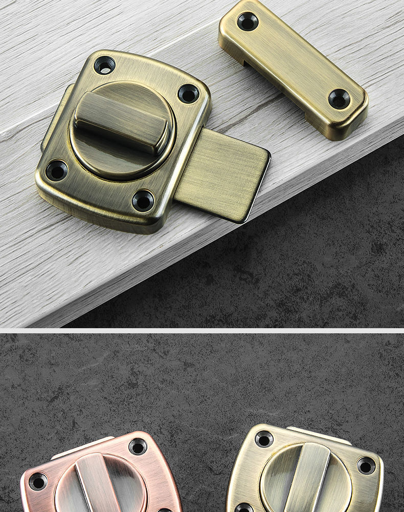 钥匙不锈刚插销门栓门扣防盗卫生间木门卧室反锁神器弹簧门闩锁扣门锁