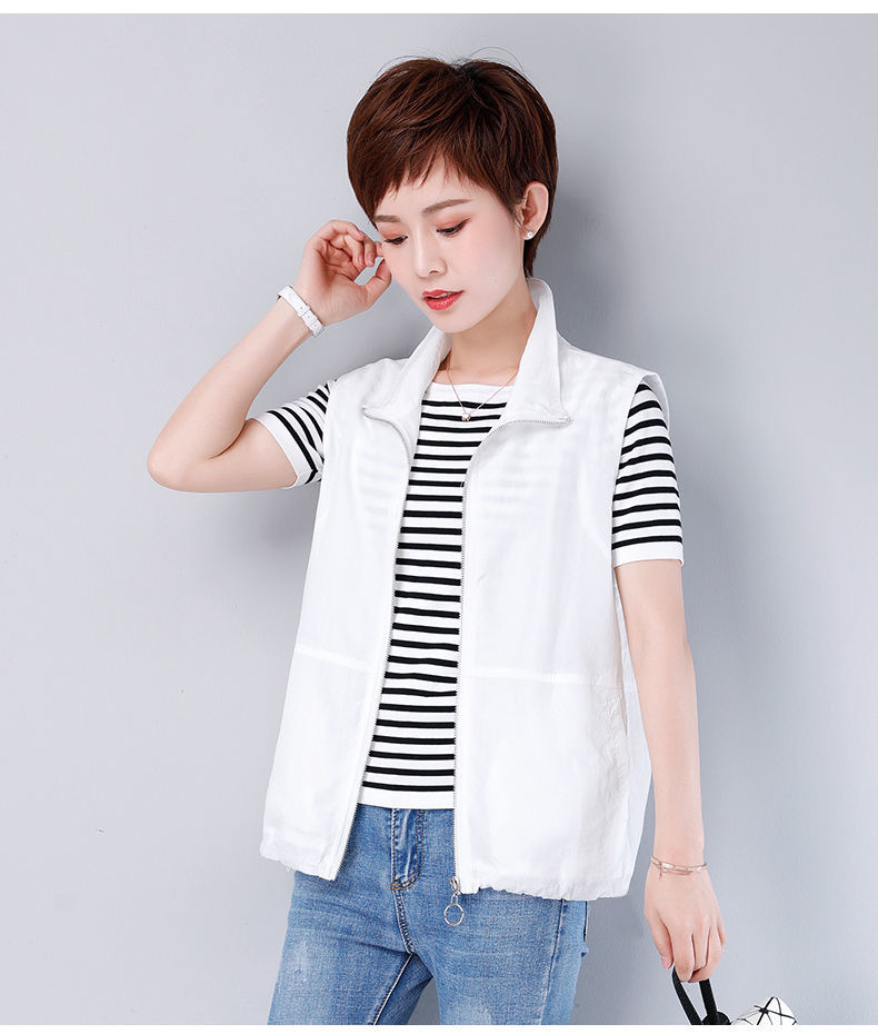 皮尔卡丹同款【特价捡漏】2021新款春夏薄款马甲女大码宽松外穿背心