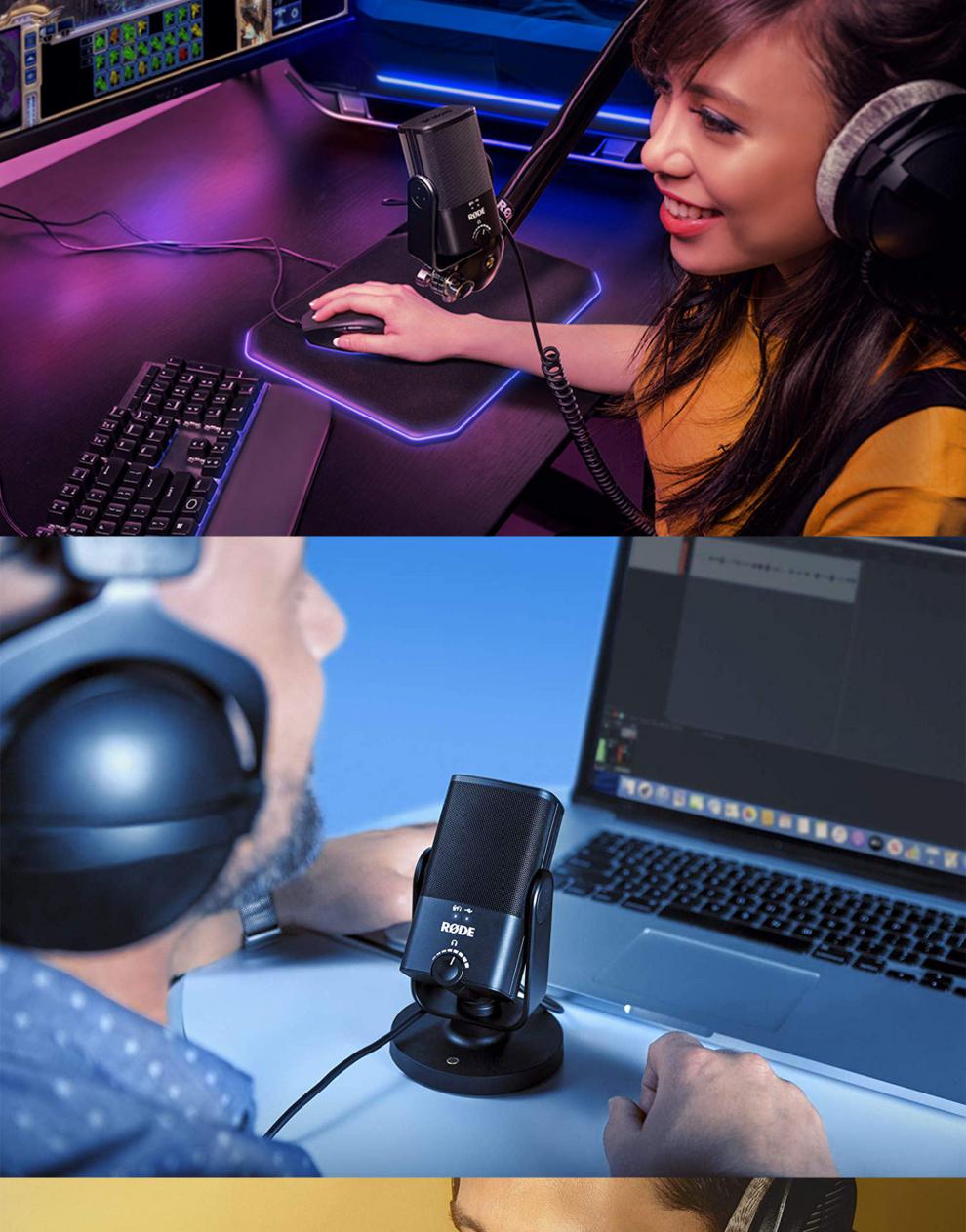 水木风rode罗德ntusbmini录音麦克风电脑配音有声书录制桌面支架套餐