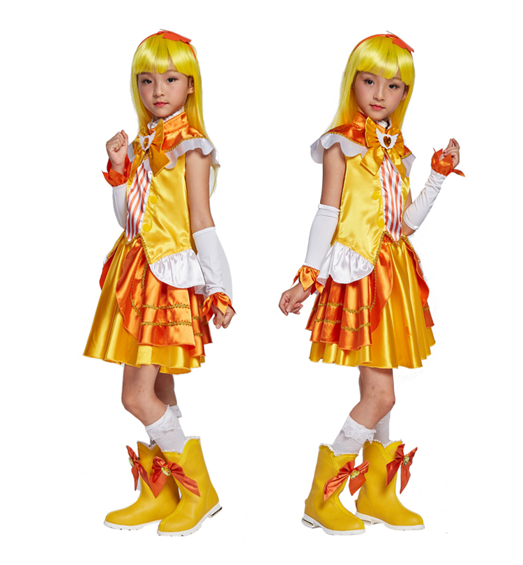拉拉儿童变身服装吧啦啦套装魔仙堡公主裙粉色美雪xxxl150小魔仙假发