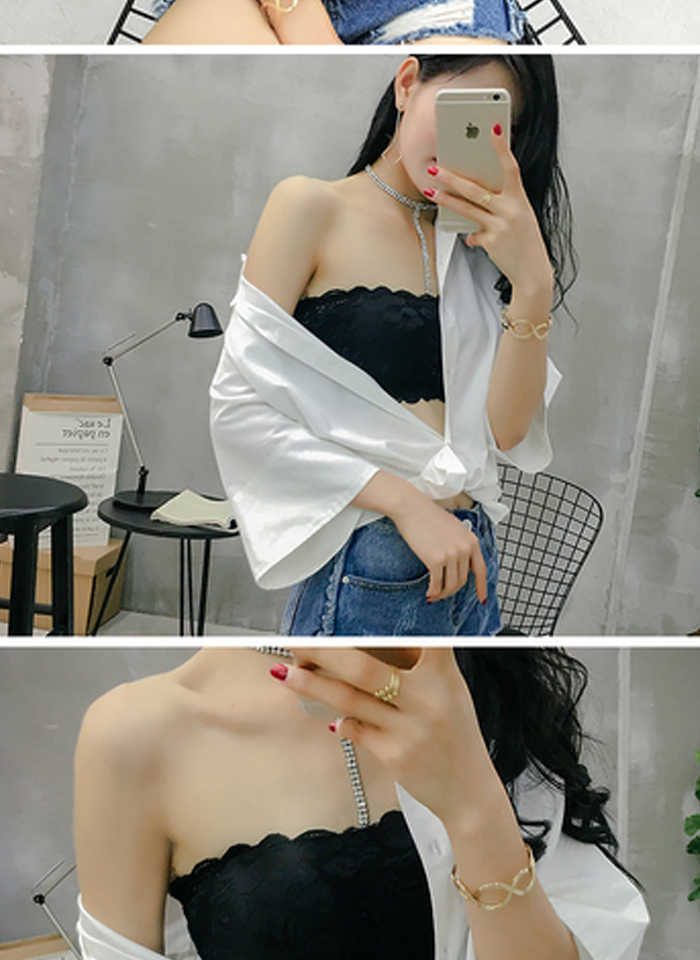 女生内衣大学生性感无肩带隐形内衣女学生韩版抹胸小背心内穿裹胸少女