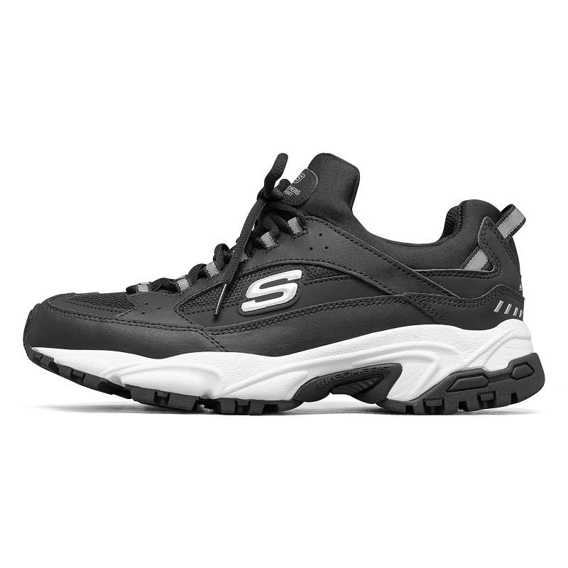 skechers斯凯奇夏季2021新款厚底熊猫鞋鞋男女鞋blk395