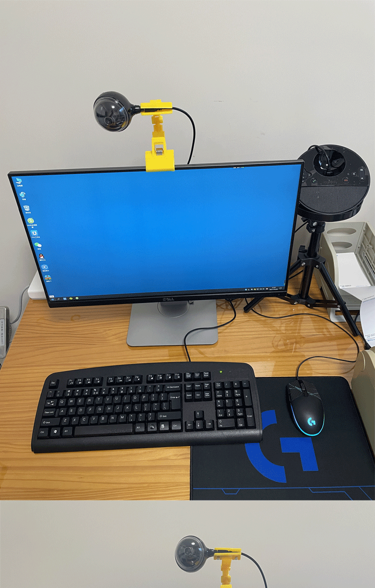 罗技bcc950/c950竖屏支架延长线yy直播酷狗主播摄像头转接线 黄色夹子