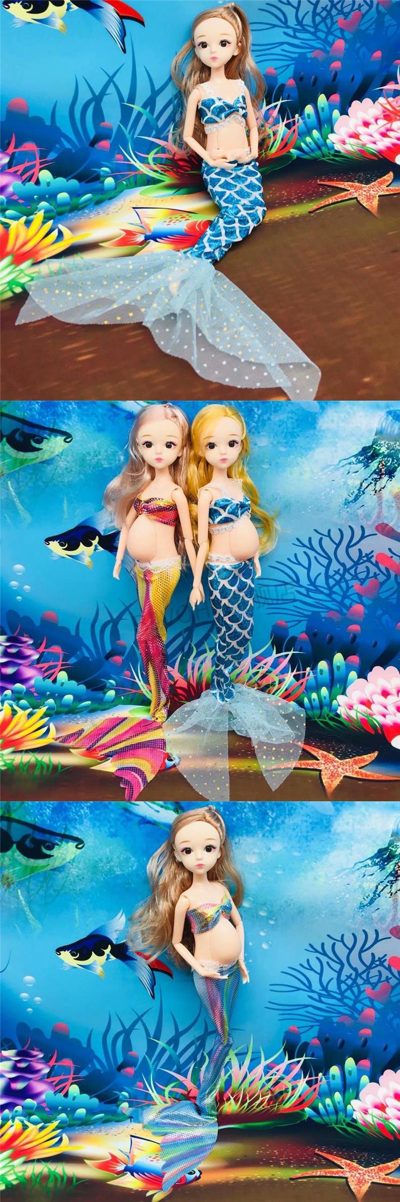 迪士尼生宝宝的芭比娃娃怀孕怀孕芭比娃娃孕妇泡水芭比鱼玩具大肚子