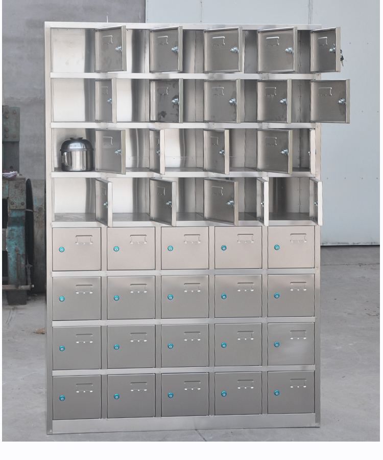 腾景顺304不锈钢员工职工碗柜餐盘柜工厂学校食堂单位餐厅餐具柜带锁