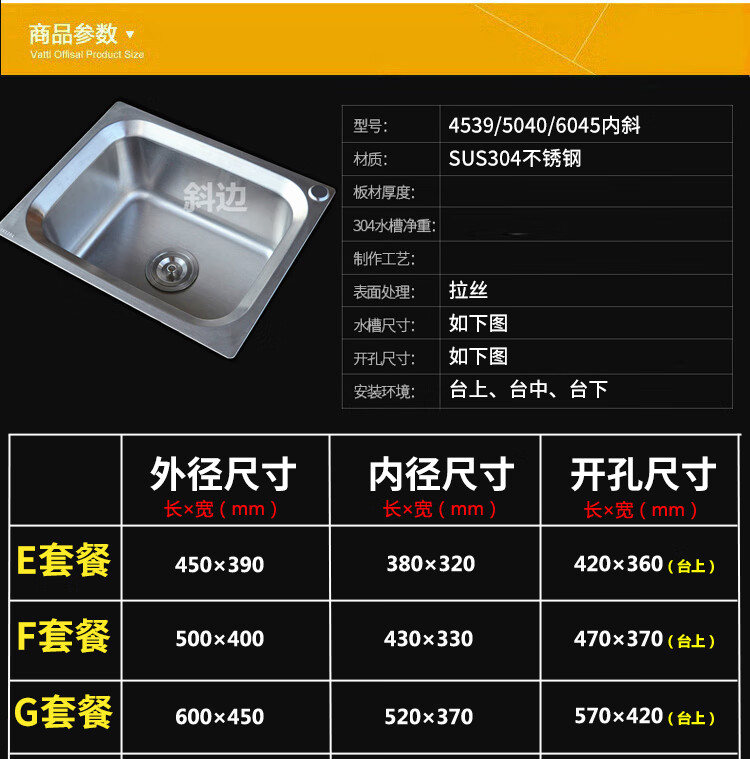 不锈钢水槽价格表图片