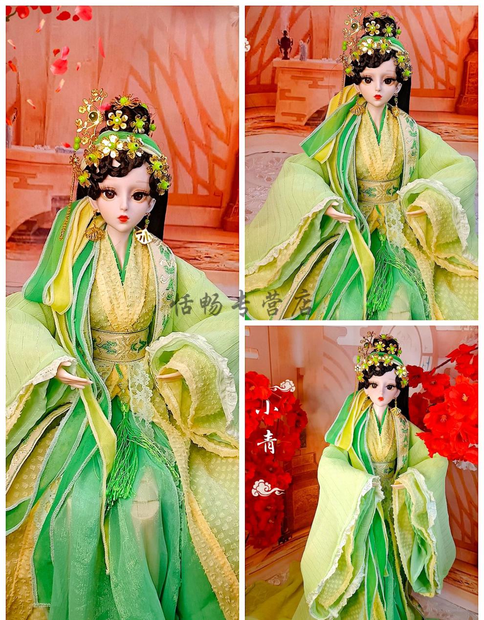 中国风古装芭比娃娃套装古装至兰溪bjd古风娃衣3三分娃公主头饰情人节