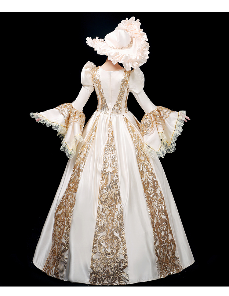 秉藜 欧洲中世纪宫廷礼服古典风洋装欧演出舞台装复古欧式贵族晚裙女