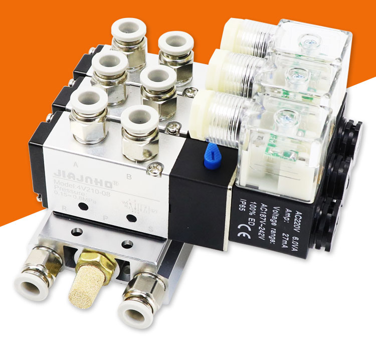 适用于二位五通电磁阀4v210-08换向阀4v310-10气阀4v410-15亚德客型