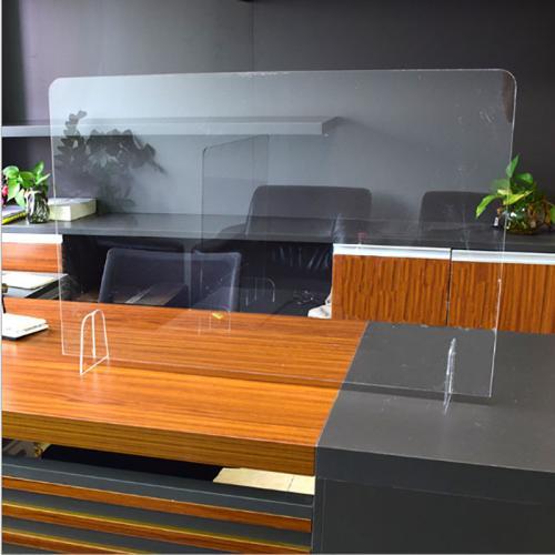 亚克力透明窗口隔离挡板分隔板食堂银行柜台多功能桌面隔断板 透明40