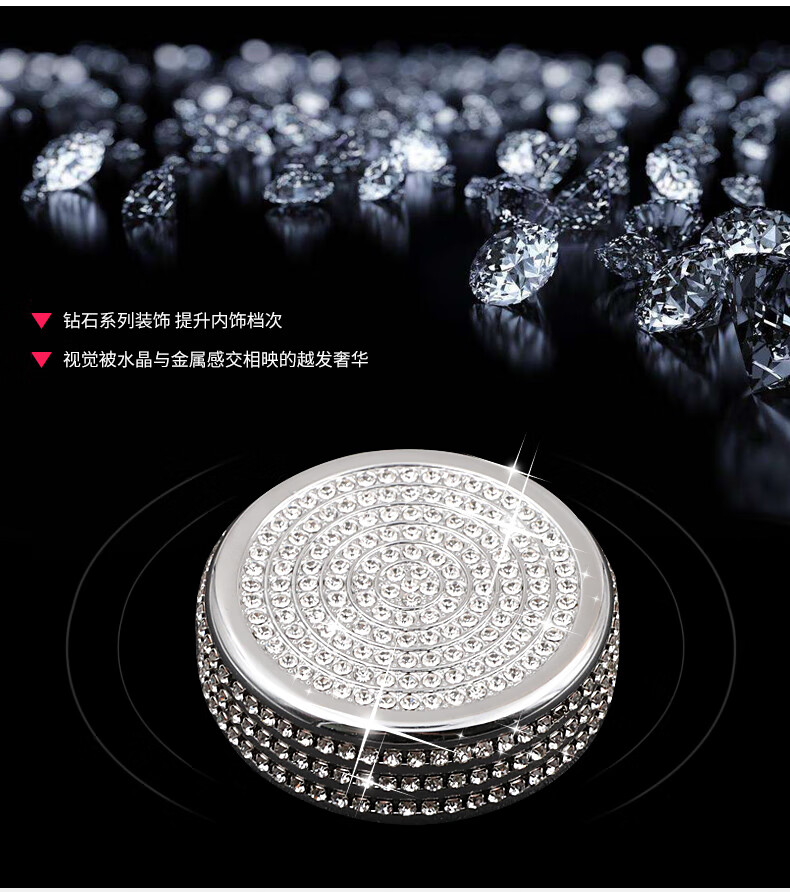 适用宝马大旋钮x1x2x3x5新1系2系3系5系水晶内饰改装多媒体装饰贴a款