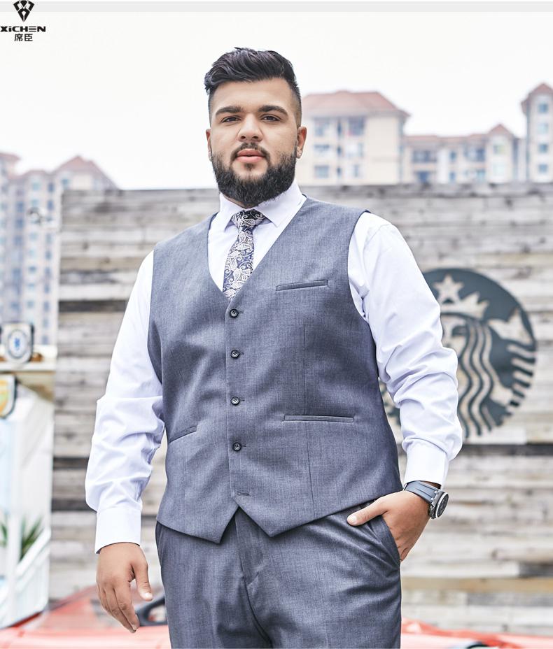 席臣加大码休闲西装套装男胖子肥佬加肥加大宽松版商务正装西服套装男