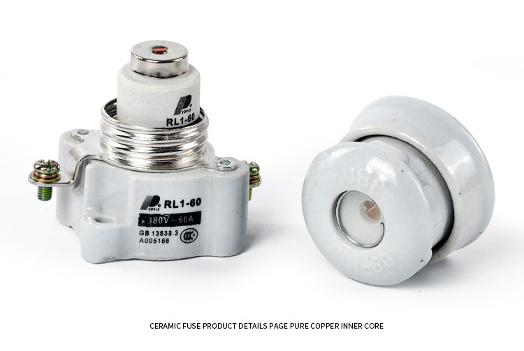 螺旋式熔断器熔芯芯子陶瓷保险丝rl11560100熔断器底座保险座熔断体