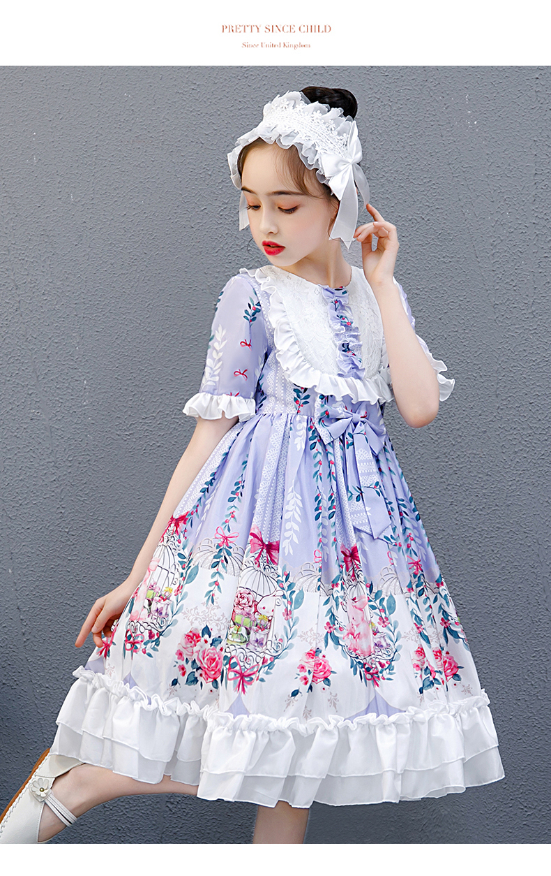 洛丽塔儿童萝莉塔女童秋季儿童洛丽塔童装lolita洋装学生公主连衣裙