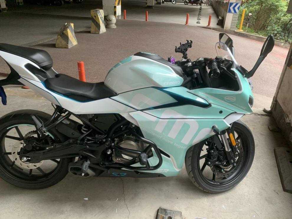 春风250sr全车贴花个性车身贴纸贴膜版花版画哑光磨砂 蓝粉渐变【图片