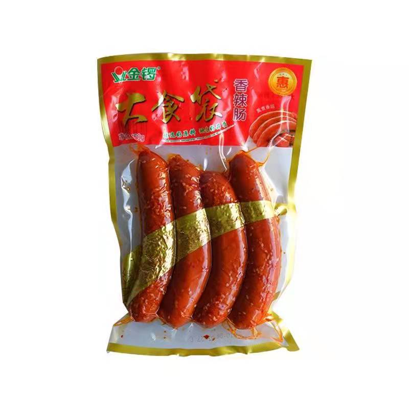 金锣大食袋香辣肠380g袋即食香肠凉菜冷盘烧烤休闲零
