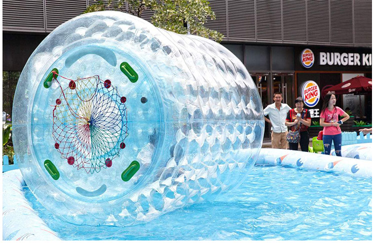 水上步行球 水上乐园游乐儿童充气玩具娱乐设备成人加厚水上滚筒球悠