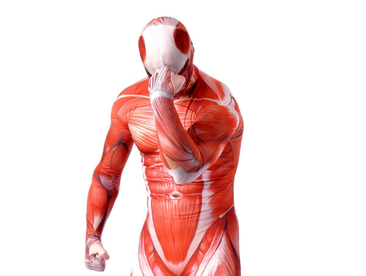 支持安踏进击的巨人cos连体紧身衣,50m级 肌肉装 动漫展舞台表演服