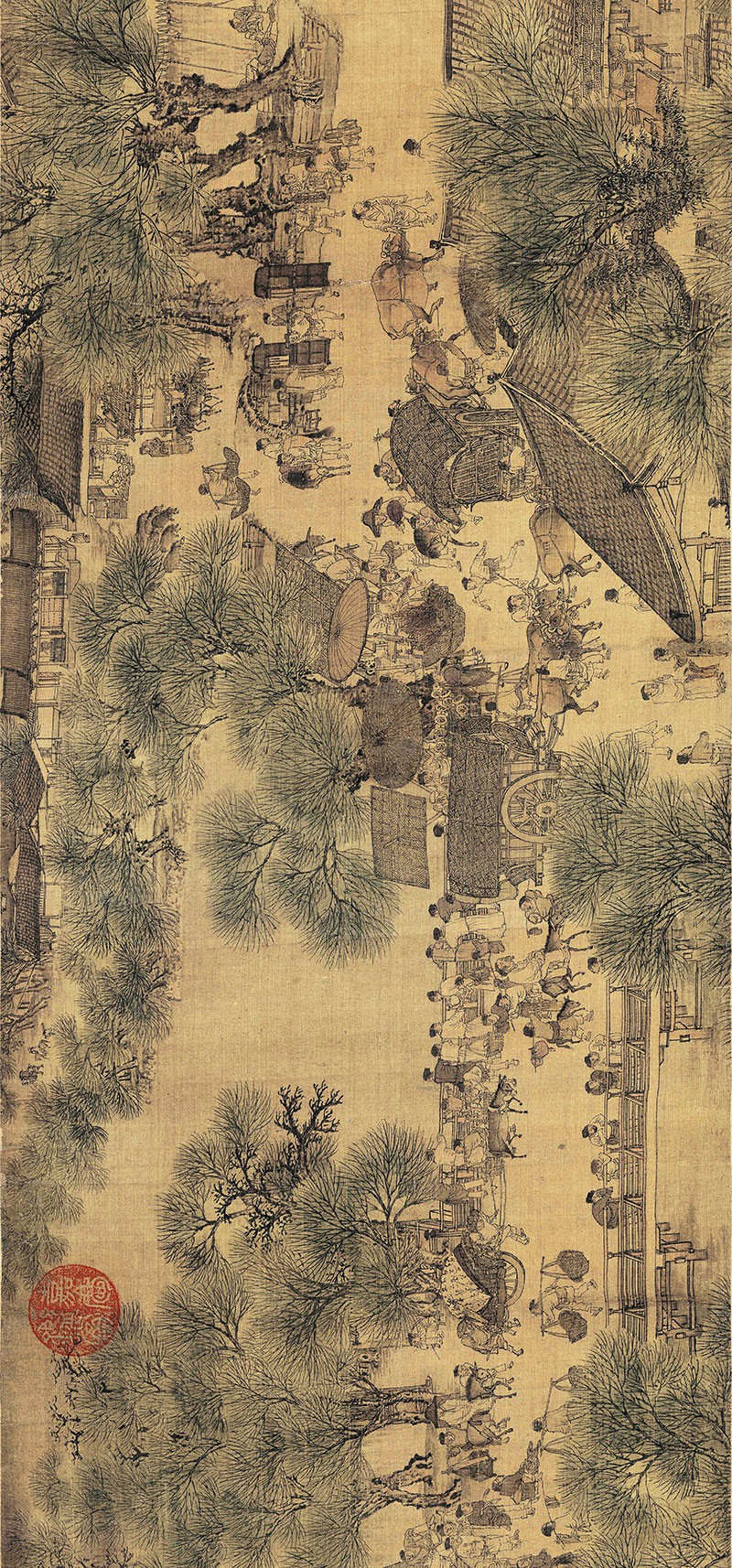 北宋 张择端 清明上河图中国古代传世名画高清微喷复制仿真装饰画