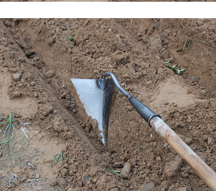 可狄kedi起垄开沟神器锄头农用工具家用种菜挖土挖沟开荒松锄草土三角