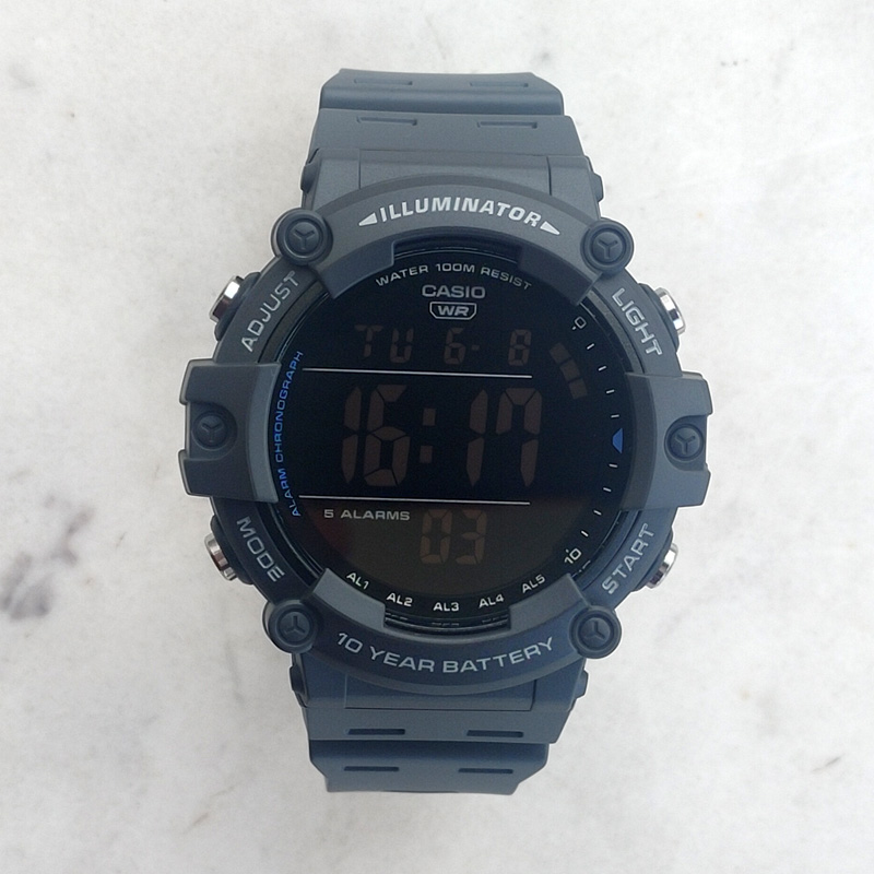 casio卡西欧 海外代购手表男 ae-1500wh-1a 新款圆盘多功能防水学生