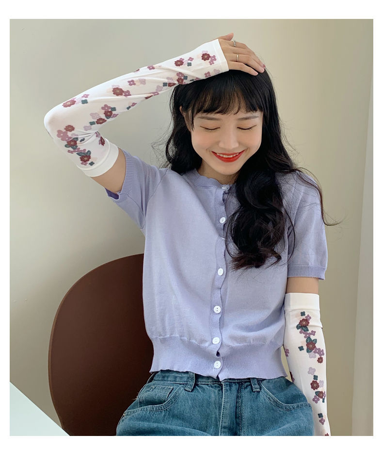 防晒袖女士冰袖夏季冰袖防晒冰丝袖套女薄款骑行夏季护臂套袖开车手套