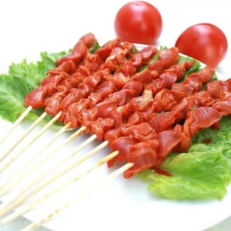 鸡胗鸭胗大串烧烤凤胗鸡肾串鸡肫串商用冷冻半成品食材20串一包 鸡胗