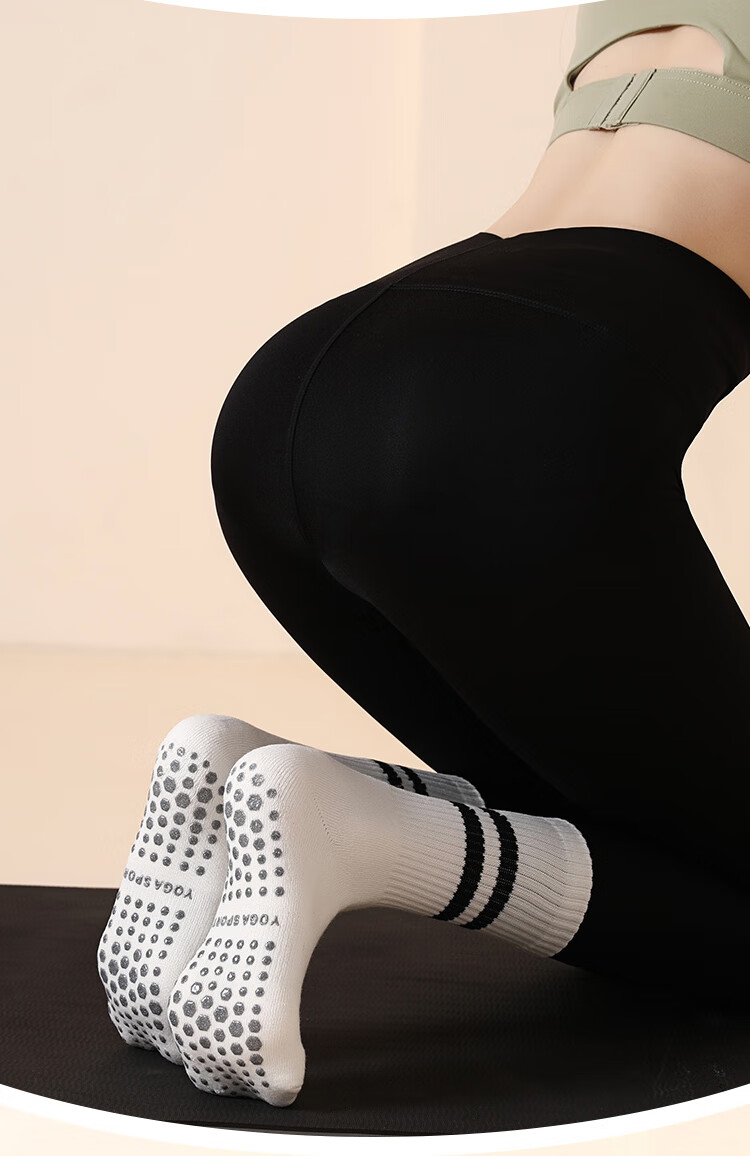 刘畊宏同款袜子瑜伽袜中筒瑜伽袜子防滑女普拉提袜五指秋冬室内专用