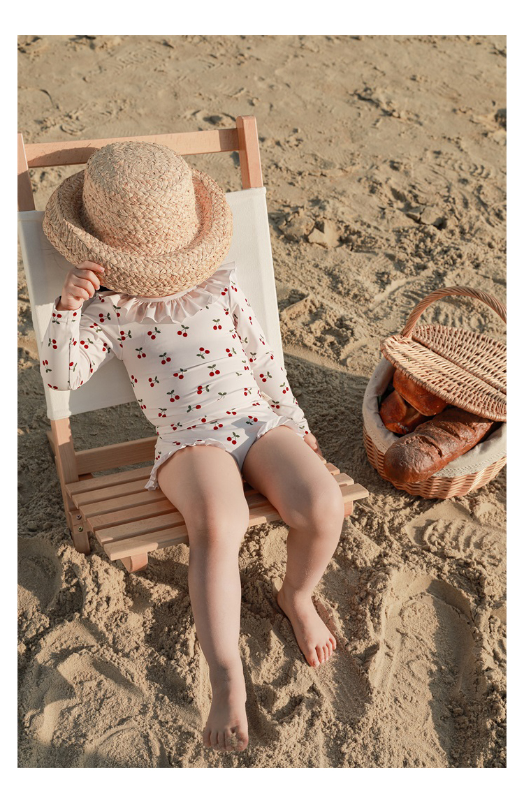 后秀儿童泳衣 幼悠女童可爱卡通游泳衣女宝宝夏季露背连体泳衣儿童