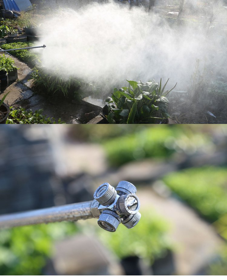 适用扇形喷头喷雾器打药机高压泵工地除尘四头五头3/16大面积雾化喷嘴