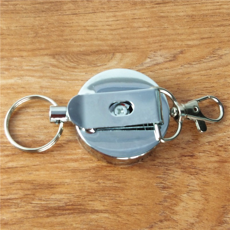 伸缩钢丝钥匙扣不锈钢绳钥匙链便携防丢防盗钥匙环自动回弹易拉扣