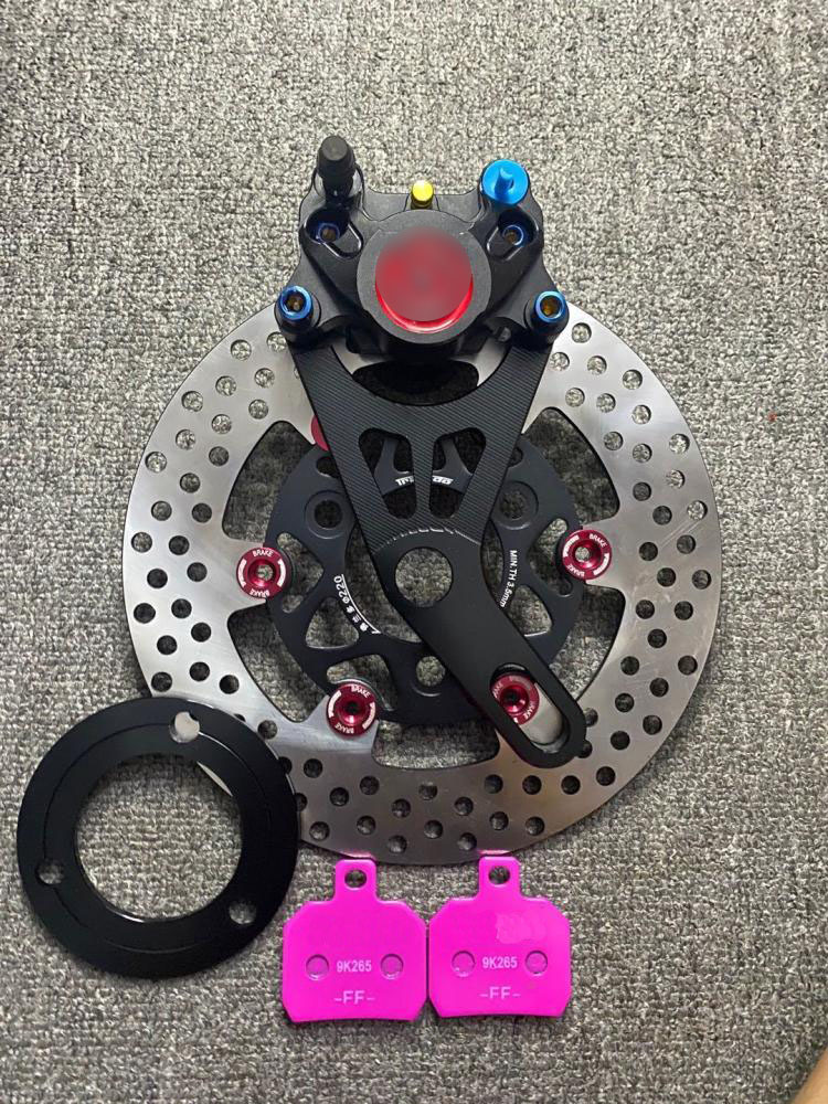 电动车电摩改装后碟刹小牛n1s祖国版布雷博小螃蟹卡钳套装龟仔u碟刹