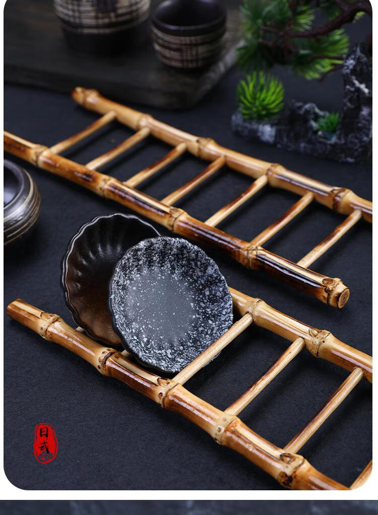 厨师菜品摆盘装饰刺身摆盘装饰品竹梯子创意餐饮酒店冷菜菜品盘饰点缀