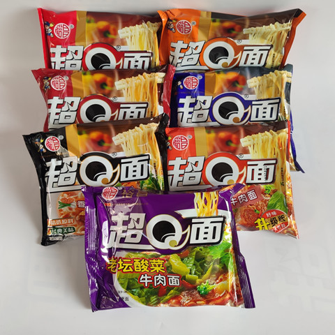 昌超q方便面 超q面 红烧排骨面 裕昌 龙虾海鲜面 泡面整箱 72克100克