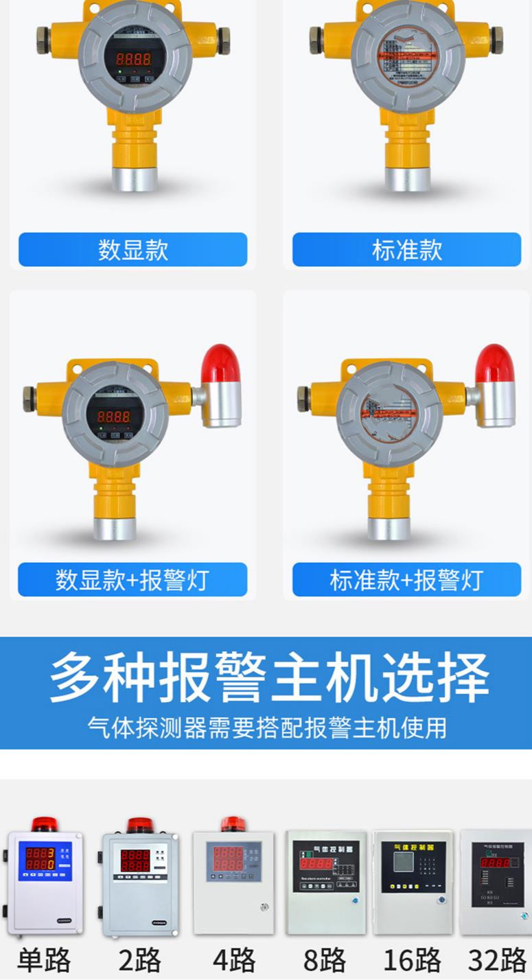 定製可燃氣體探測報警器工業商用防爆燃氣液化氣有毒氣體濃度檢測儀