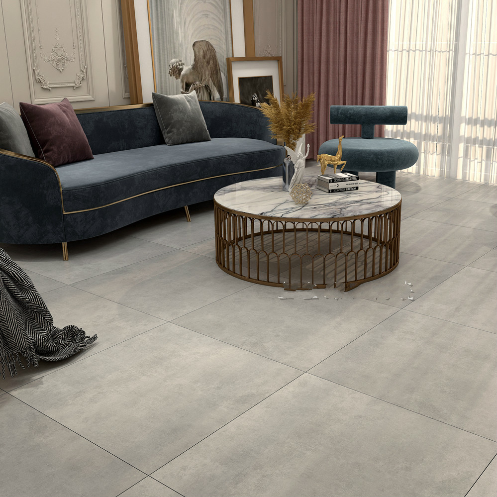 微水泥灰色瓷砖600x600客厅地砖仿古砖800x800厨房卫生间哑光墙砖