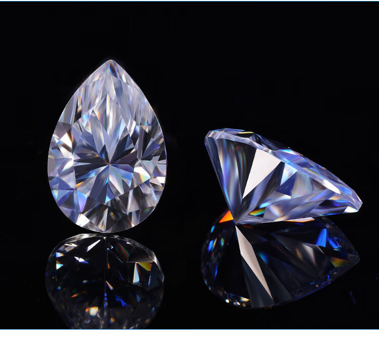 igicvd实验室培育钻石戒指女河南人工钻石人造水滴型克拉裸钻1克拉