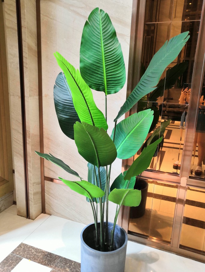 仿真花摆件旅人蕉植物大型北欧树女装店假花防真天堂鸟绿植小盆栽 2米