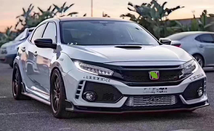 适用于本田思域十代改装大包围1621trtyper前杠后杠中网侧裙前铲烤漆