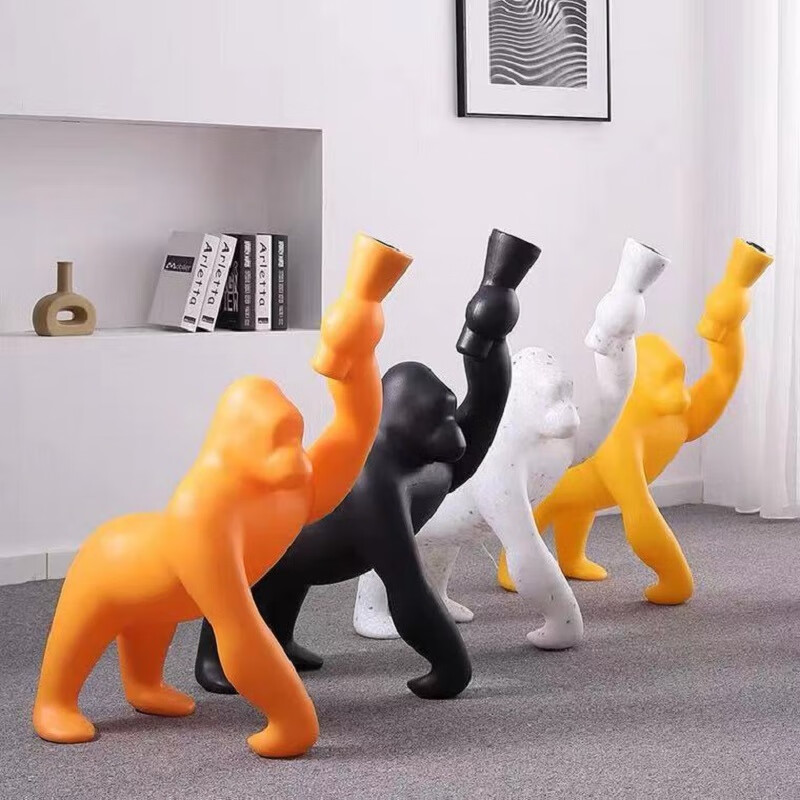 猩猩点灯 意大利qeeboo大猩猩落地灯动物雕塑摆件点灯展厅酒店艺术