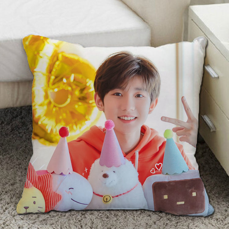 王源周边抱枕可爱双面照片定制同款小汤圆靠垫枕diy创意生日礼物0440x