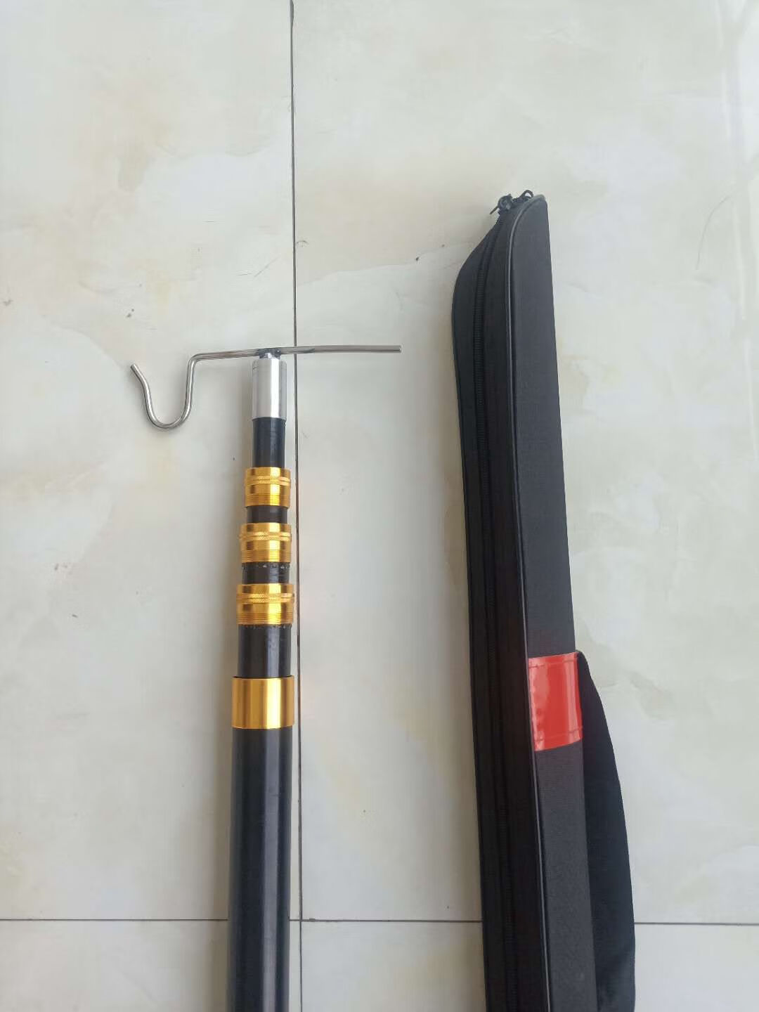 拉闸杆绝缘杆电工棒伸缩拉杆4米5米6米7米高压拉闸杆撑线杆挑线杆黑色