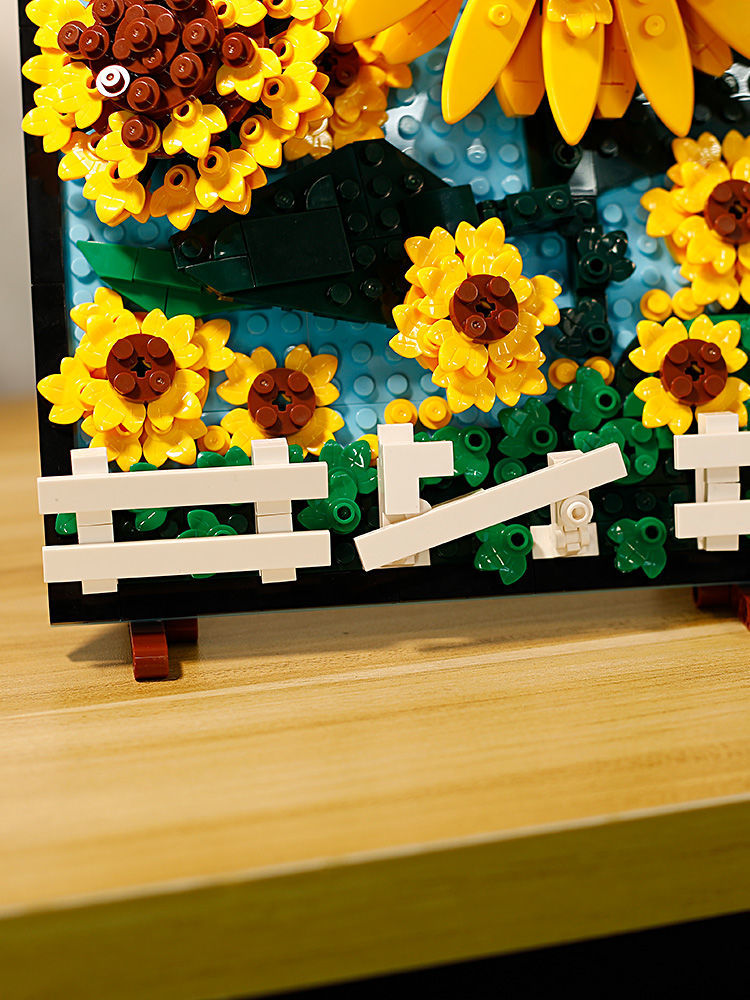 乐高玫瑰花束积木拼装花朵摆件装饰玩具送男女朋友七夕情人节礼物