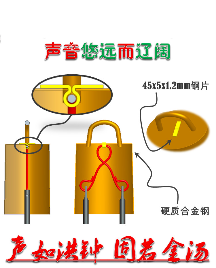 晋百年加厚特响震天雷铜铃羊脖子颈项圈防盗超响拴牛的龙头套山羊牛