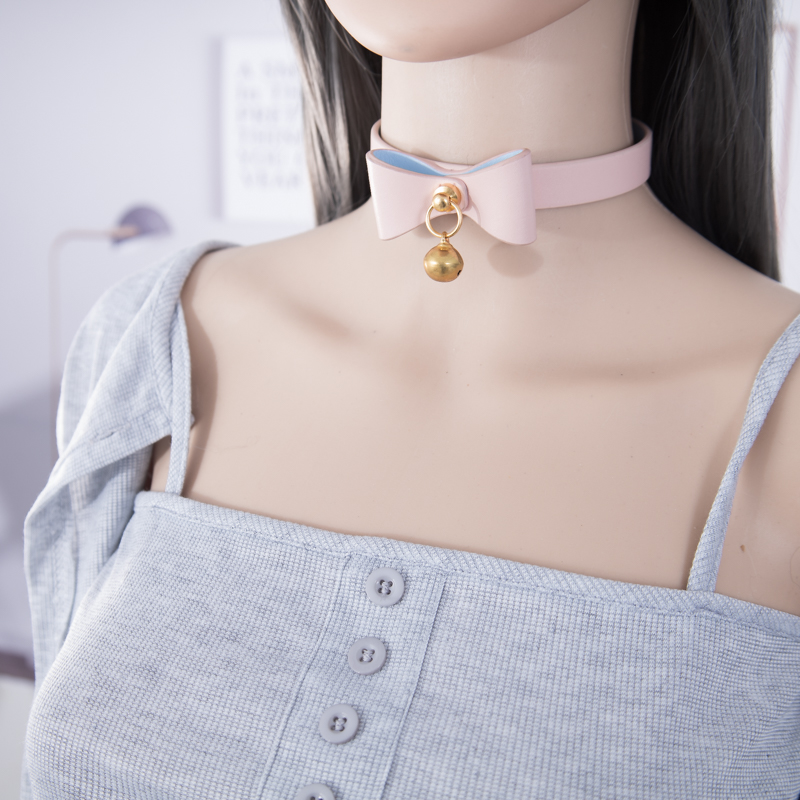 smko项圈女m定制刻字人用人戴真皮狗奴外出皮质可调节女生脖子颈五金