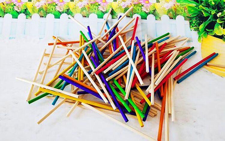 雪糕棍木棒冰棍棒木杆圆棒木条圆木棍圆木棒小木棍棒手工制作 圆棒300