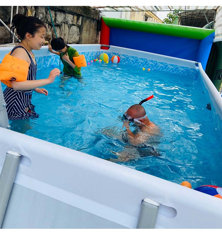 家庭游泳池长方形大型支架儿童游泳池家用便携式加高院子长方形成人
