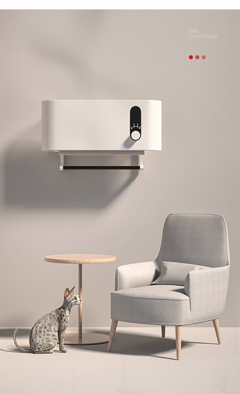 cklde侍超薄浴室壁挂式风暖机取暖器暖风机家用速热防水冷暖两用热风