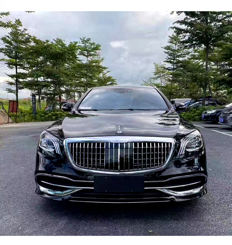 奔驰s级迈巴赫中网s350l s450l s500尾标迈巴赫立标s680包围套件 21款