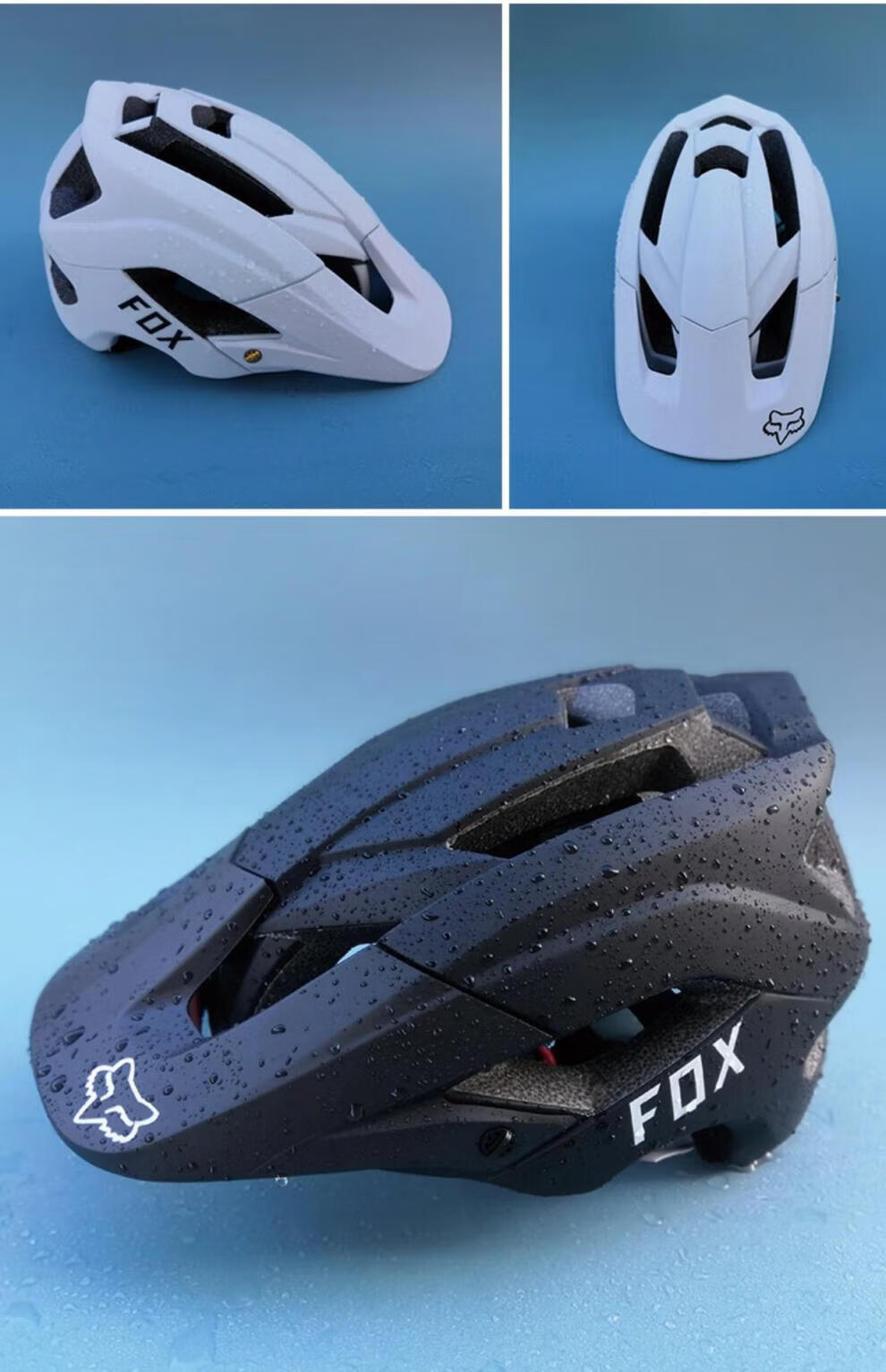 fox头盔赛车自行车炭纤维fox骑行装备山地自行车半盔速降越野盔一体